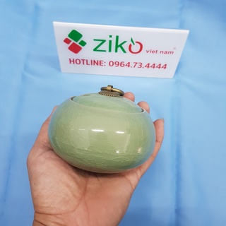 Hũ đựng trà sứ men rạn