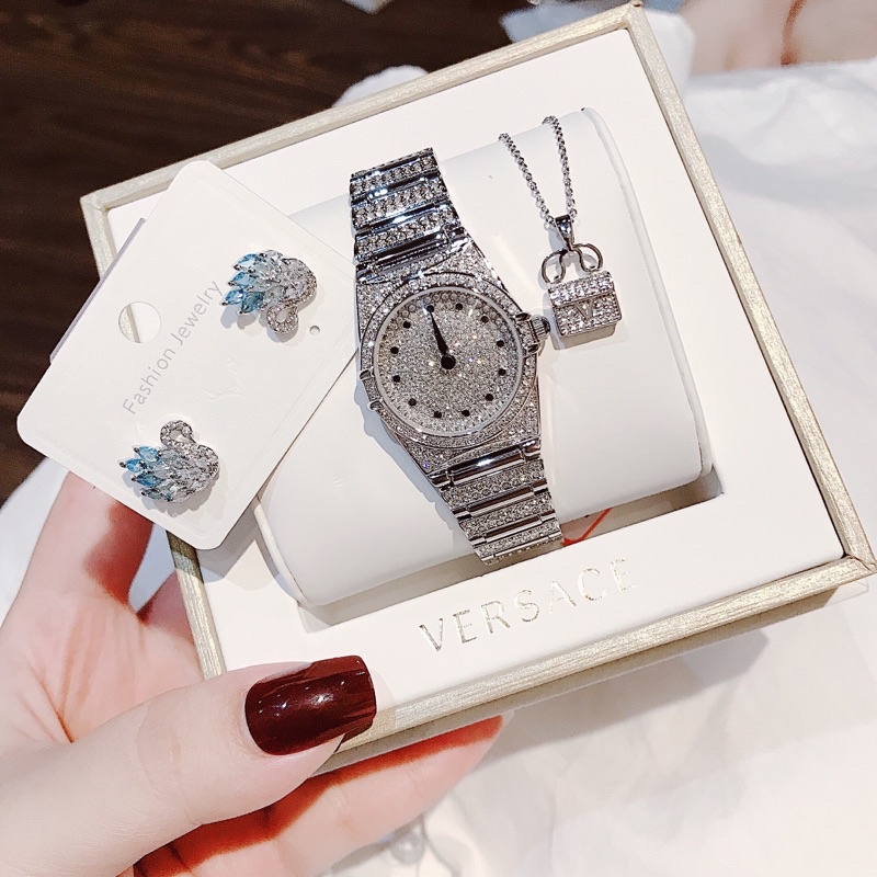 Đồng hồ nữ Davena tặng kèm dây truyền