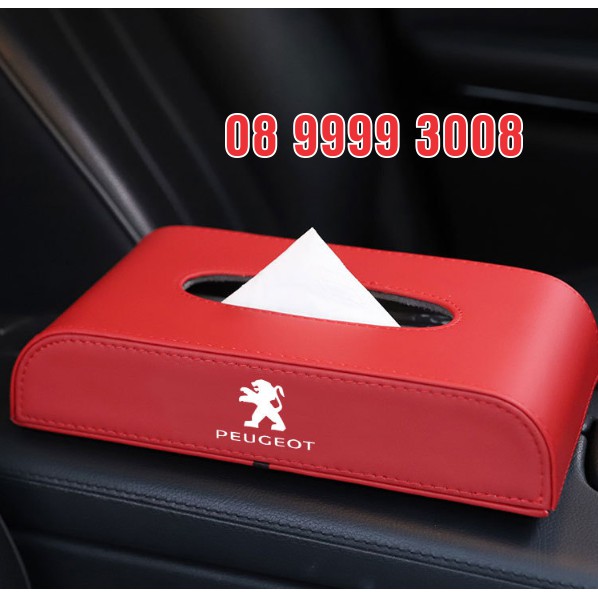 Hộp đựng giấy Peugeot,hộp đựng giấy da cao cấp thương hiệu xe peugeot