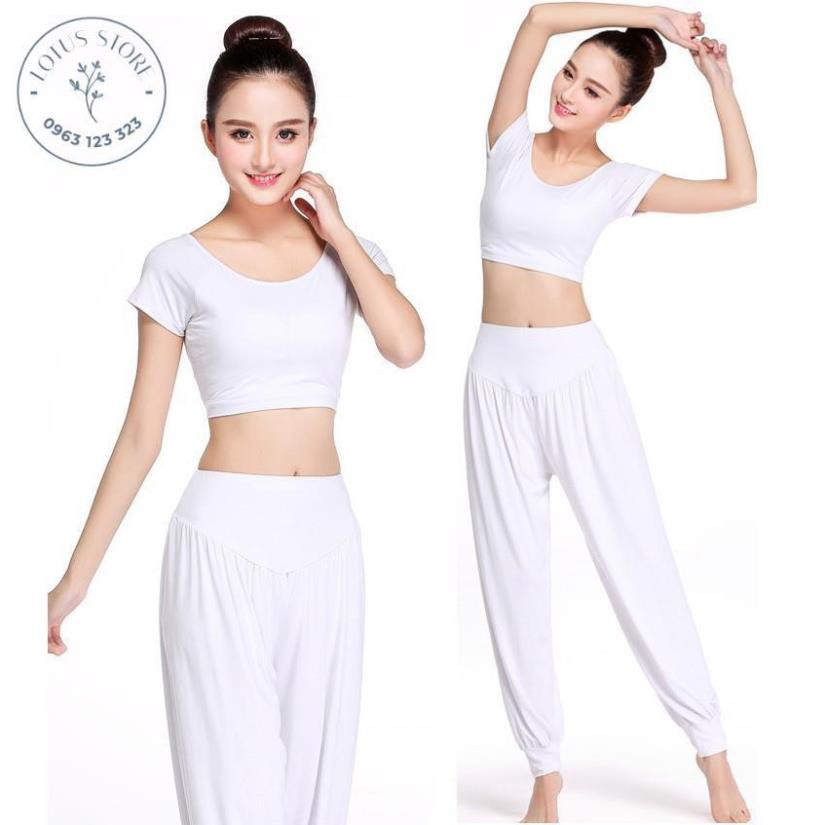 Bộ tập yoga alibaba múa bụng B01 áo croptop khoe bụng  - Diễm Phương Store