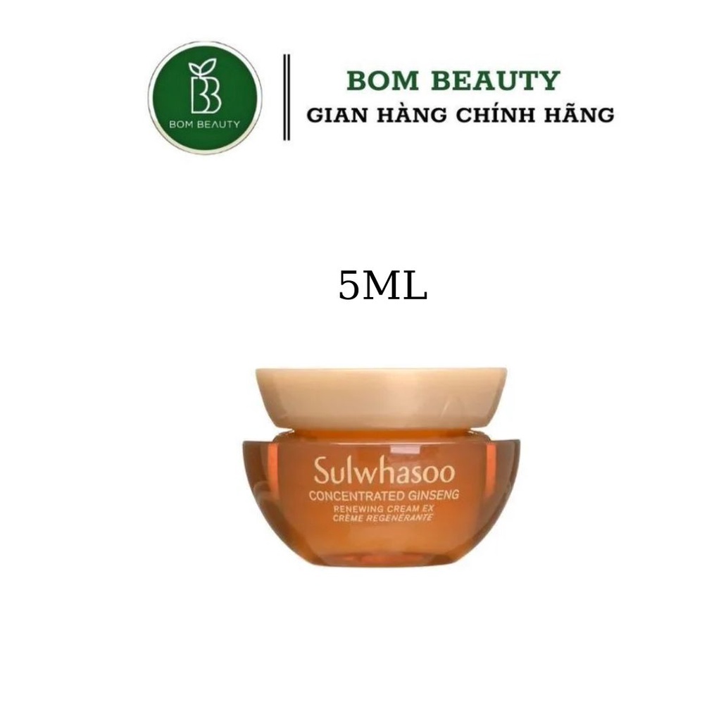 Kem dưỡng nhân sâm cao cấp tái tạo da chống lão hoá SULWHASOO Concentrated Ginseng Renewing Cream EX 5ml