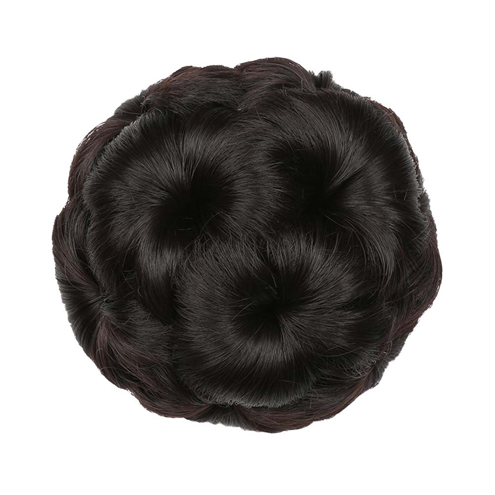 Búi tóc giả xoăn có giãn hình hoa đẹp mắt cho nữ