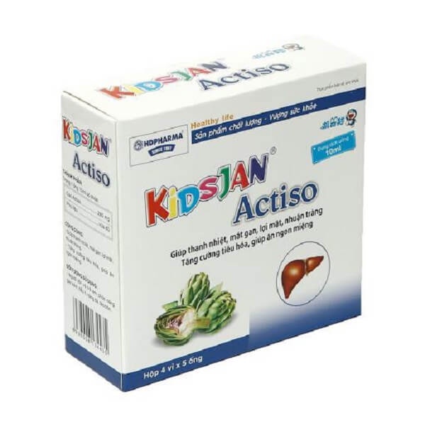 Kidsjan Actiso - giúp hỗ trợ giảm táo bón, rối loạn tiêu hóa, ăn không ngon, viêm túi mật