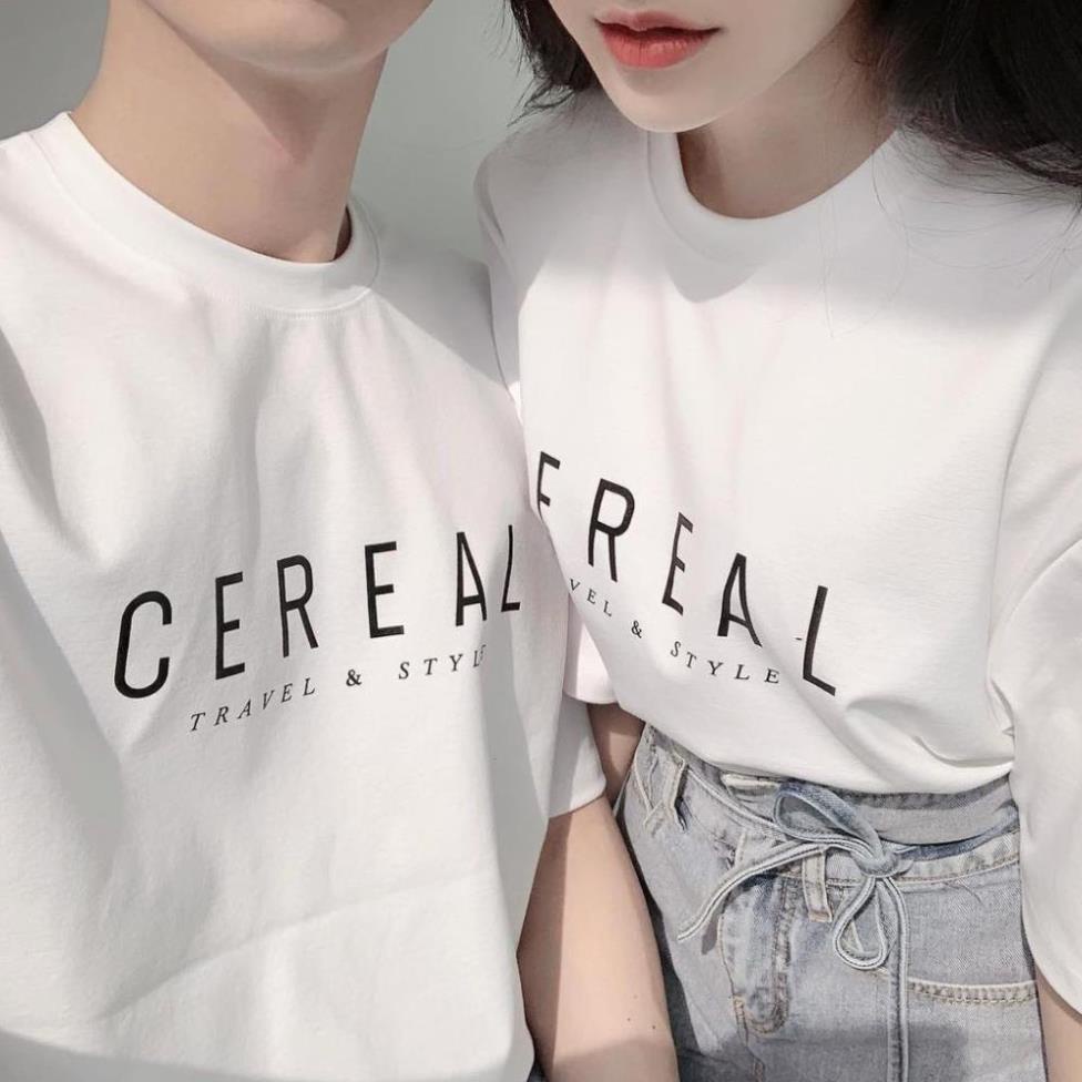 Áo đôi nam nữ Oversize CEREAL dáng over, chất cotton 100% tay lỡ from rộng - dongphuc.unisex | BigBuy360 - bigbuy360.vn