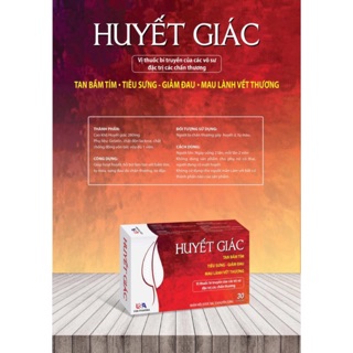 HUYẾT GIÁC GIÚP TAN BẦM TÍM, GIẢM TIÊU SƯNG, GIẢM ĐAU HỘP, MAU LÀNH VẾT THƯƠNG