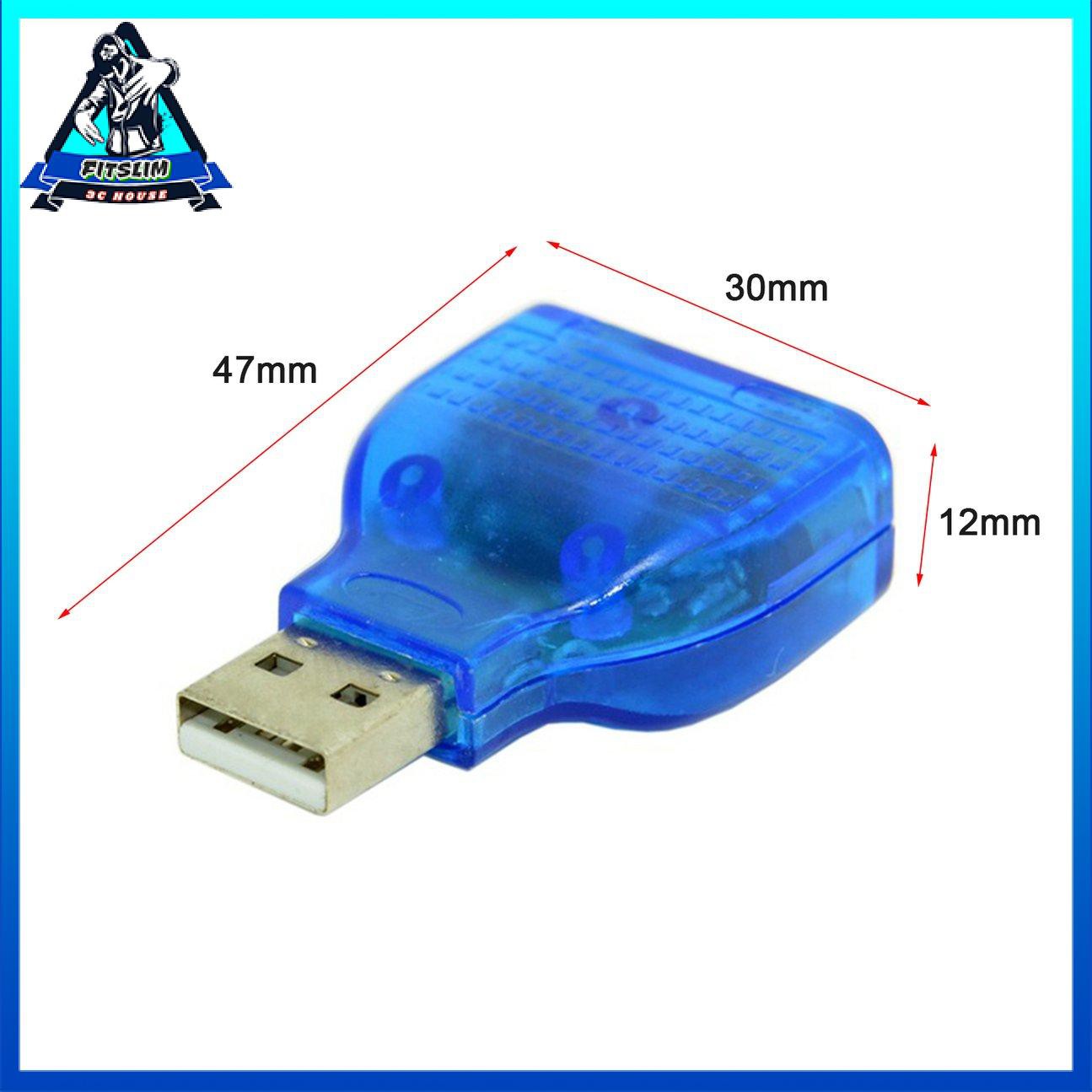 1 Bộ Chuyển Đổi Usb Male Sang Dual Ps2 Female