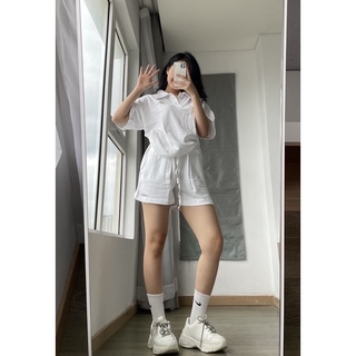 Usthebasic - Set Áo Quần French Terry Pocket Logo