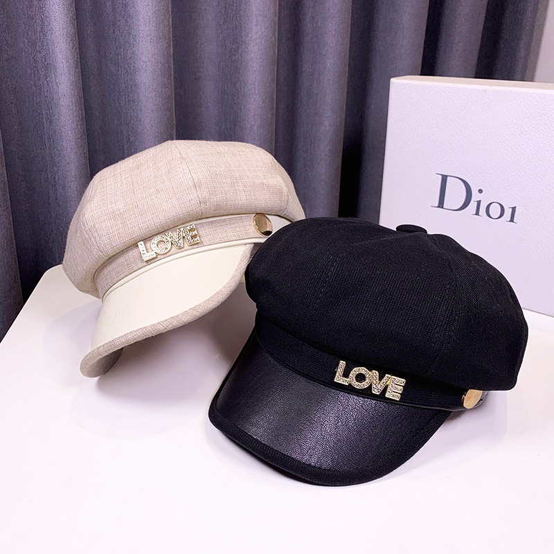 Mũ nồi đính đá dạ quang thời trang thu đông Anh Quốc cổ điển 2021