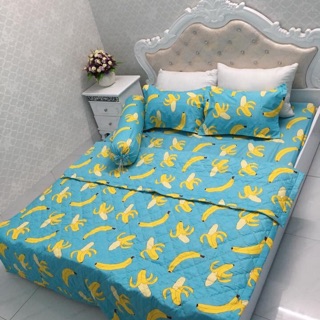 Bộ chăn ga: chăn hè, ga gối Poly 1m8x2m 