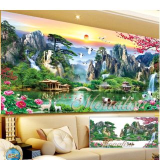 Tranh đính đá phong cảnh y8235 (2m x 90), y8234 lv437 (160x70), y8233 (120x60).