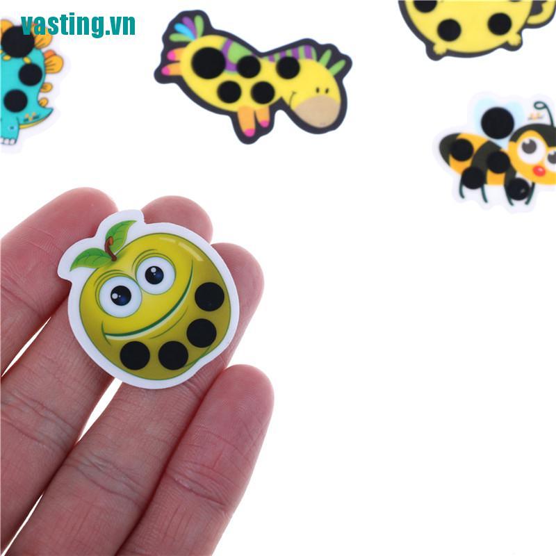 V☆Set 4 Miếng Dán Nhiệt Kế Đo Nhiệt Độ Cơ Thể An Toàn Cho Bé
