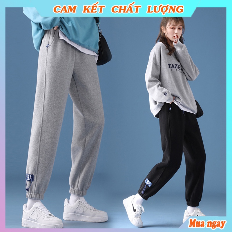 Quần jogger nam nữ, quần thể thao nam nữ bó ống hàn quốc kiểu thun dáng dài tập gym mùa thu đông FREESHIP mã QN1