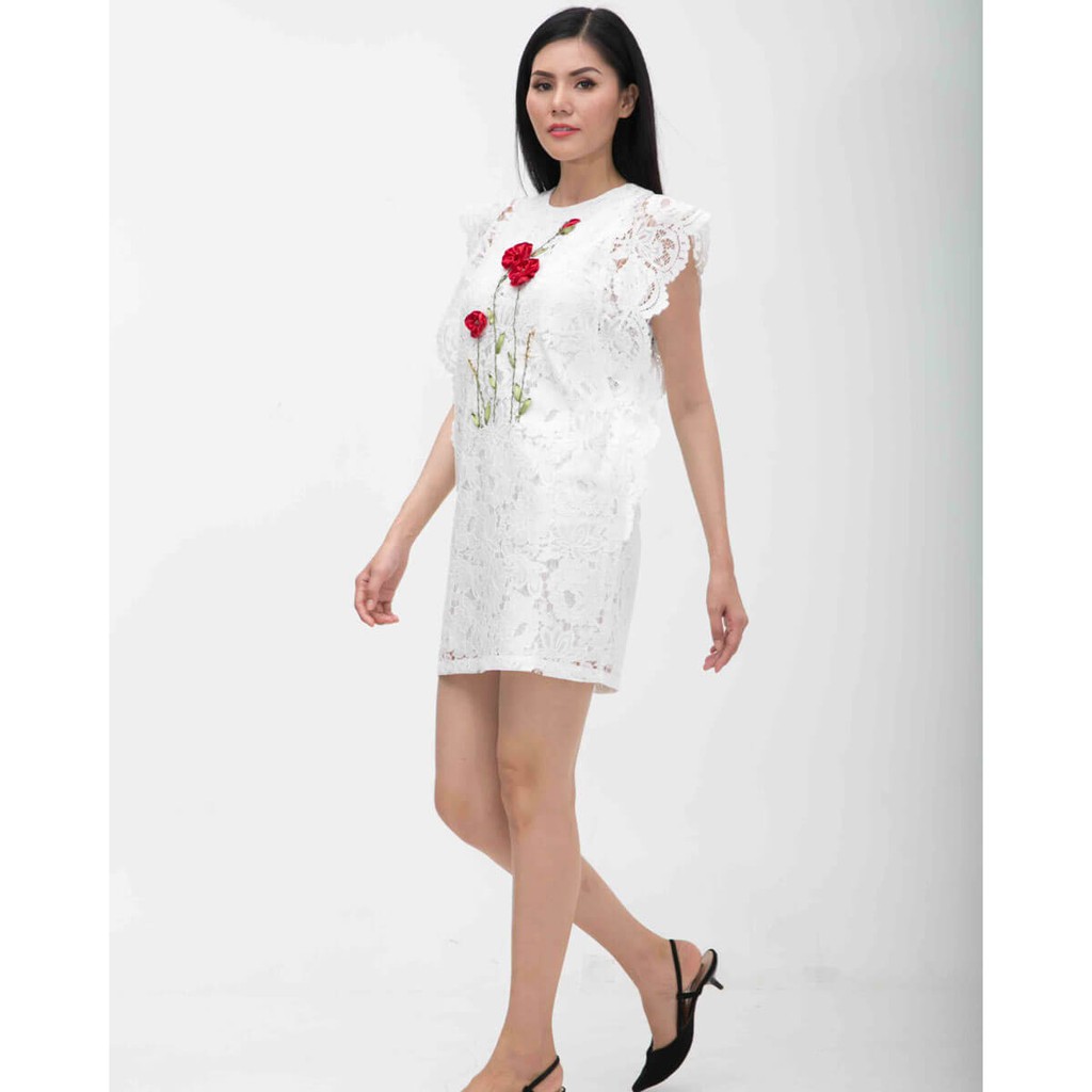 Đầm Ren Trắng Floral Nữ F2 D161 Fashion and Freedom