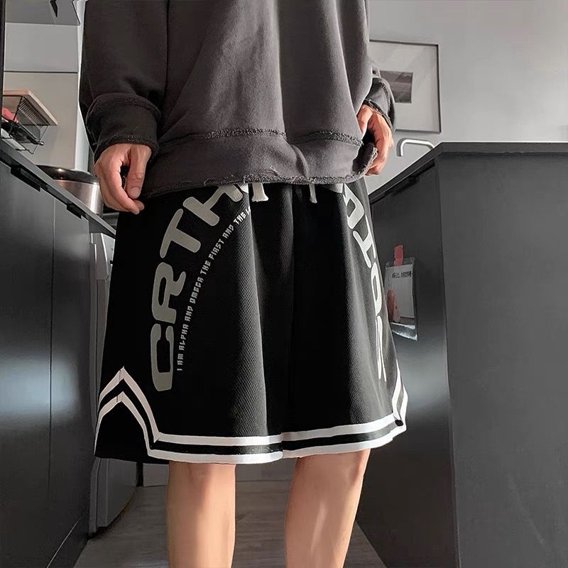 Quần Short Thể Thao Ống Rộng In Chữ Thời Trang Hàn Quốc Cho Nam size M-2XL