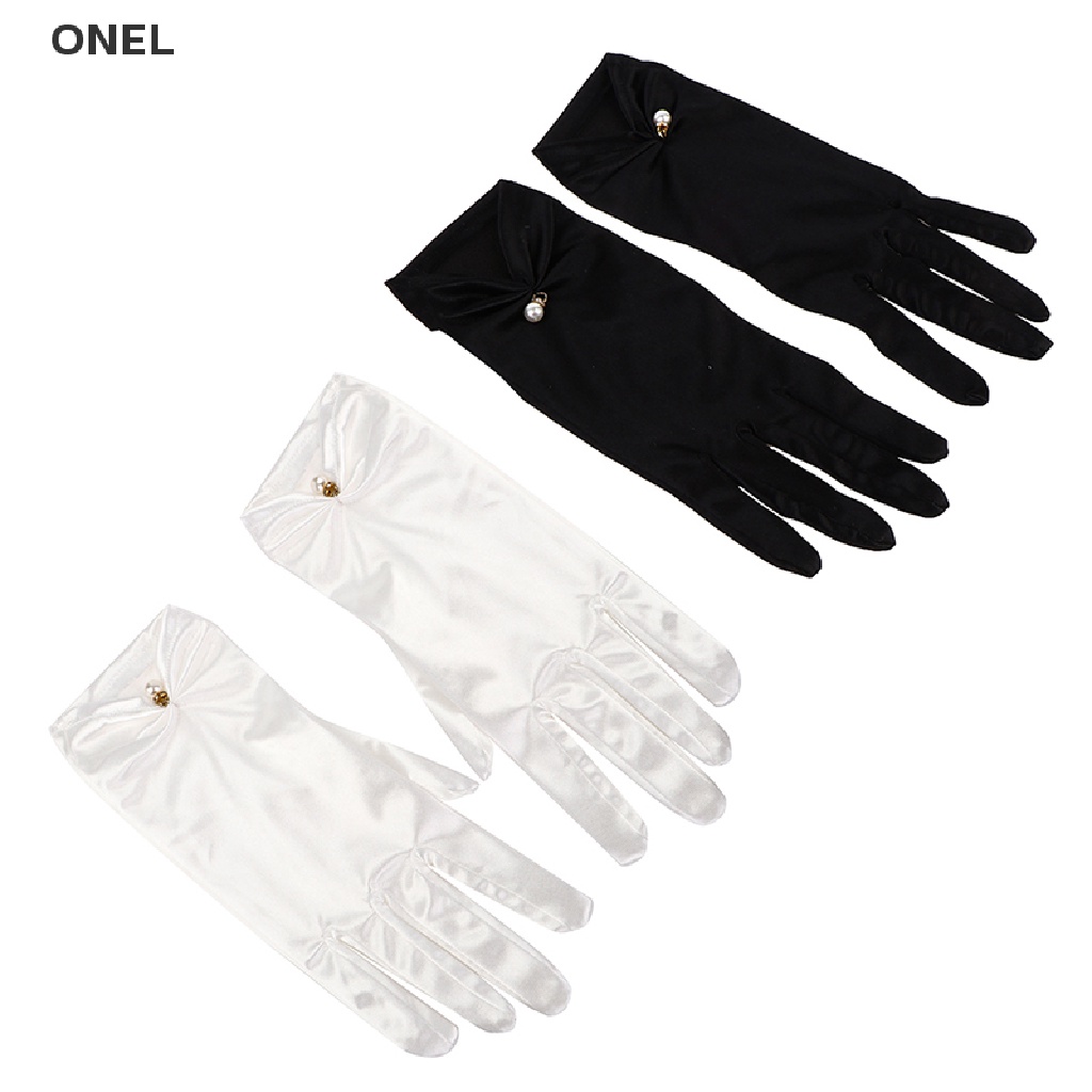 Găng Tay Cô Dâu Ngắn Vải Satin Sang Trọng