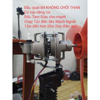 Đầu quạt 12V Không Chổi Than đấu Tam Giác + Điều tốc