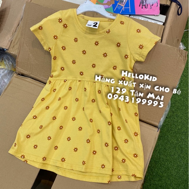 Váy cotton vàng hoa cúc