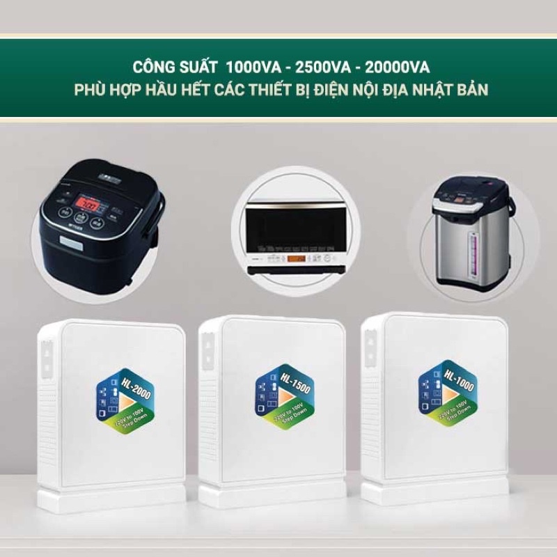 BIẾN ÁP ĐỔI NGUỒN HỢP LONG VỎ CHÍNH HÃNG 650 - 1000 - 3000Va – 100V