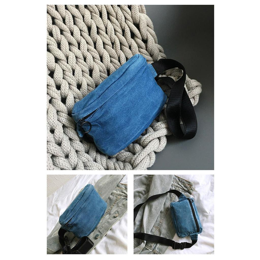 Túi vải jean đeo hông trẻ trung cá tính tiện dụng Lajeen by Ecobabo