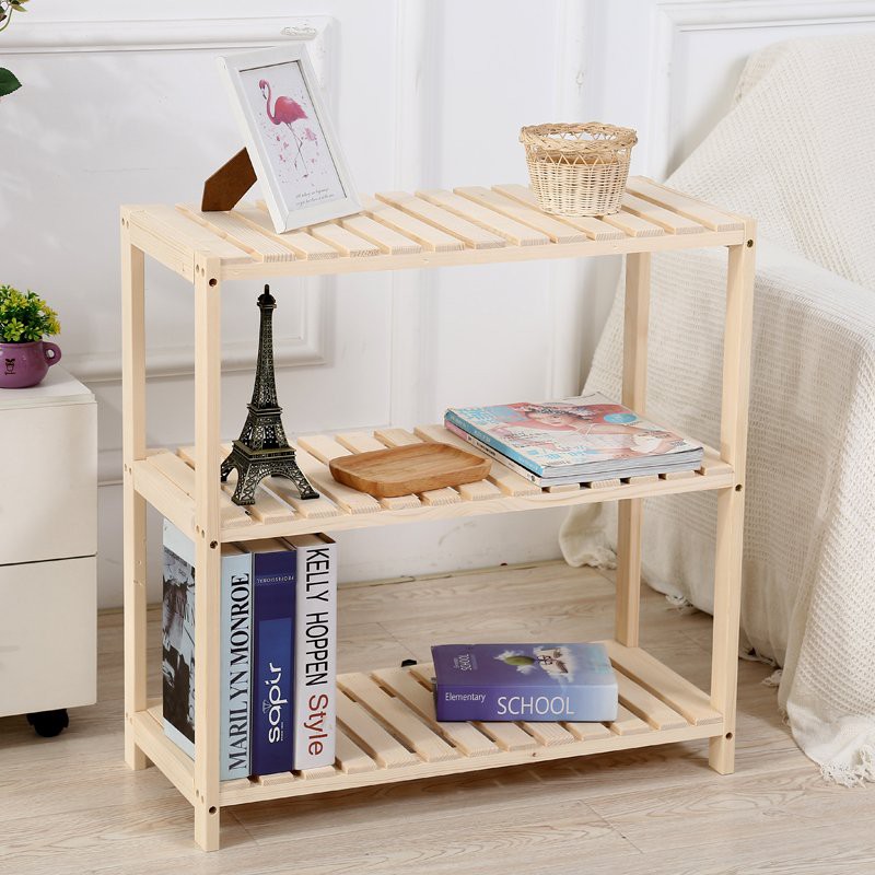Kệ giày gỗ 3 tầng-Kệ gỗ thông cao cấp chuẩn hiện đại