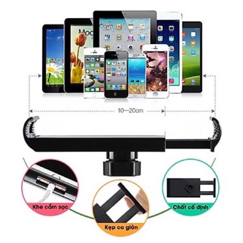 Giá Đỡ Điện Thoại và Máy Tính Bảng Kẹp Đầu Giường