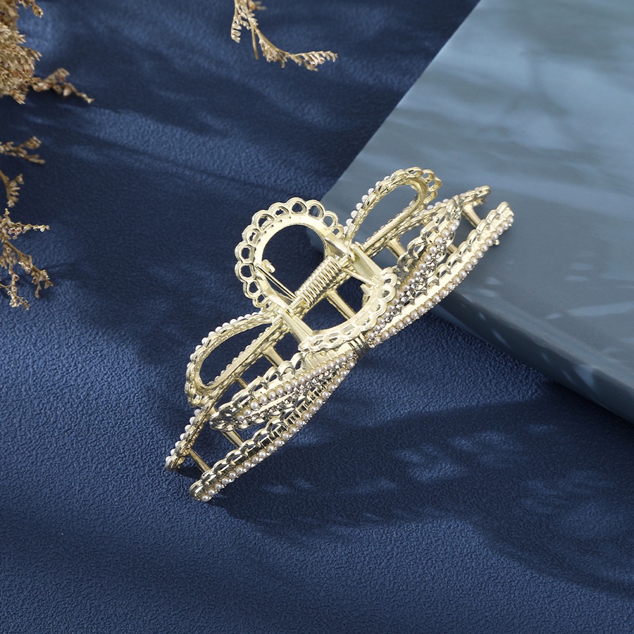 Kẹp Tóc Hợp Kim Đính Đá Và Ngọc Trai Nhân Tạo Thời Trang