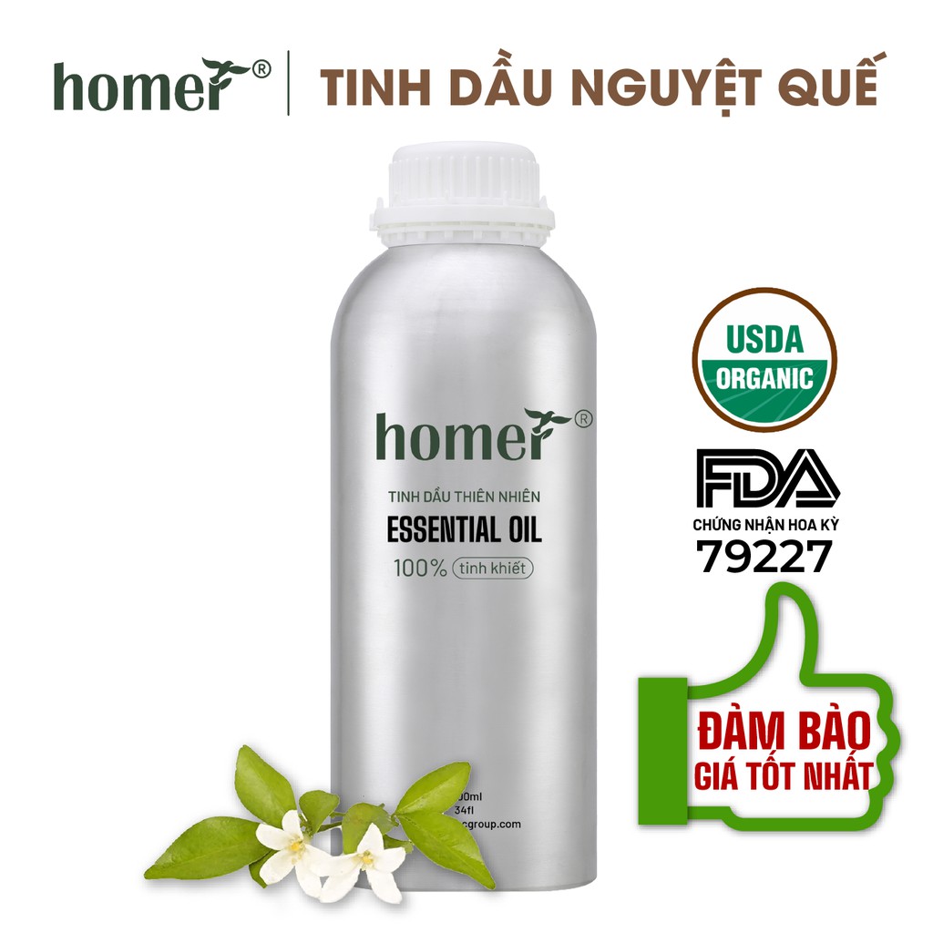 Tinh dầu Nguyệt Quế Ấn Độ Homer 500ML/ 1L - Bay Leaf Essential Oil - đạt chuẩn chất lượng kiểm định