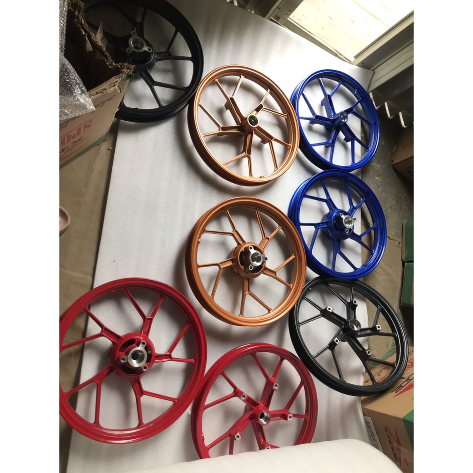 MÂM VÀNH ĐÚC RAIDER SATRIA ZIN HÃNG THEO XE -THÁO XE CHƯA LĂN BÁNH GẮN ZIN THEO XE HOẶC CHO DÒNG XE ĐỘ LÊN ĐĨA LỚN