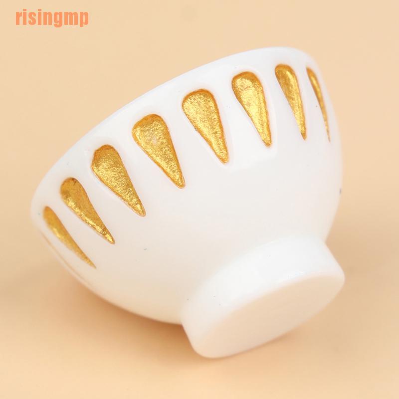 Bộ 4 Bát Tròn Mini Tỉ Lệ 1 / 12 Trang Trí Nhà Búp Bê