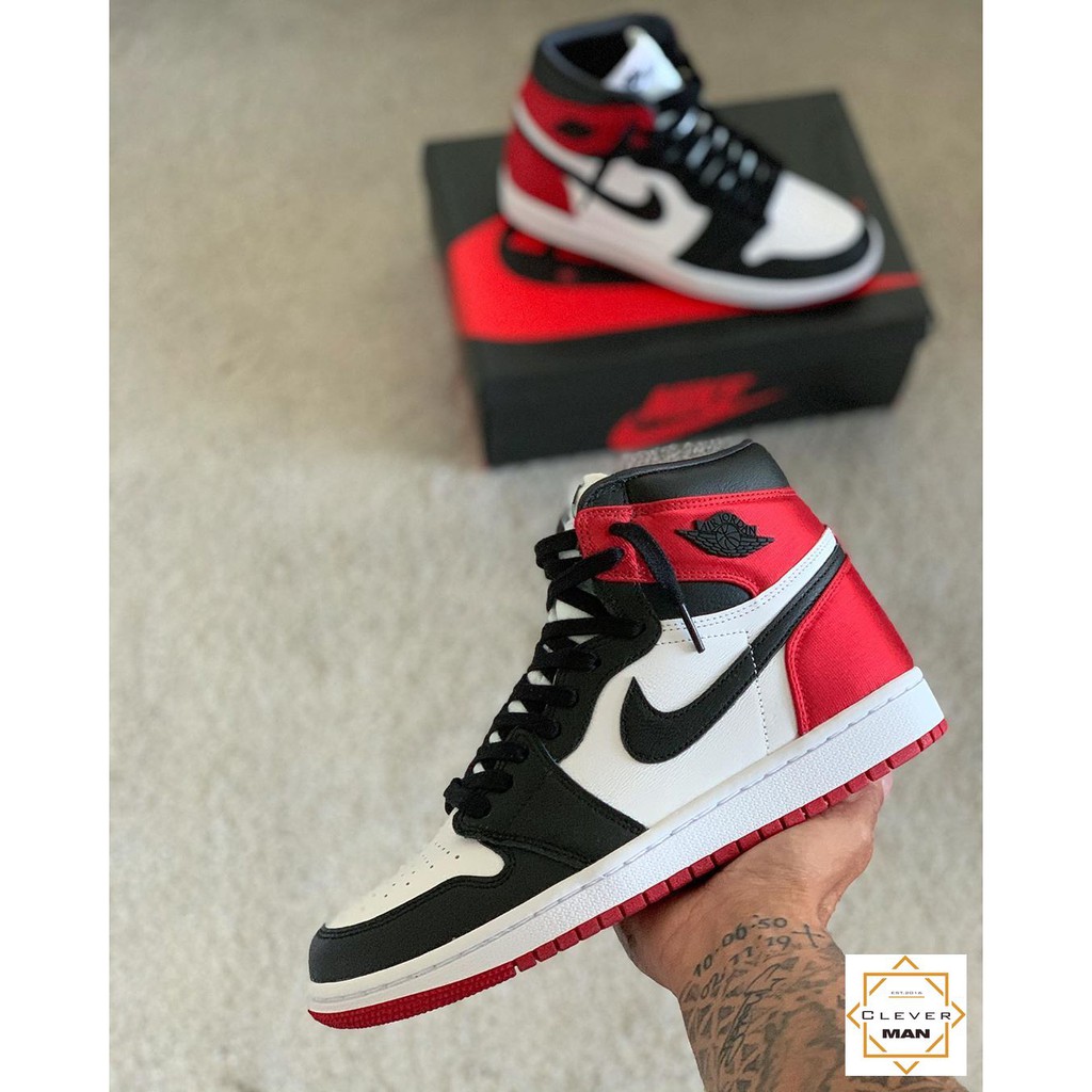 (FREESHIP+QUÀ) Giày thể thao AIR JORDAN 1 Retro High Bred Toe màu đỏ trắng cổ cao | BigBuy360 - bigbuy360.vn