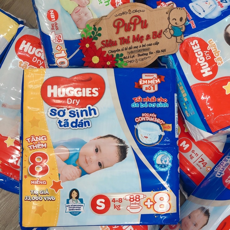Bỉm Huggies Tã Quần Tã Dán Cho Bé S96/M84/L76/XL70