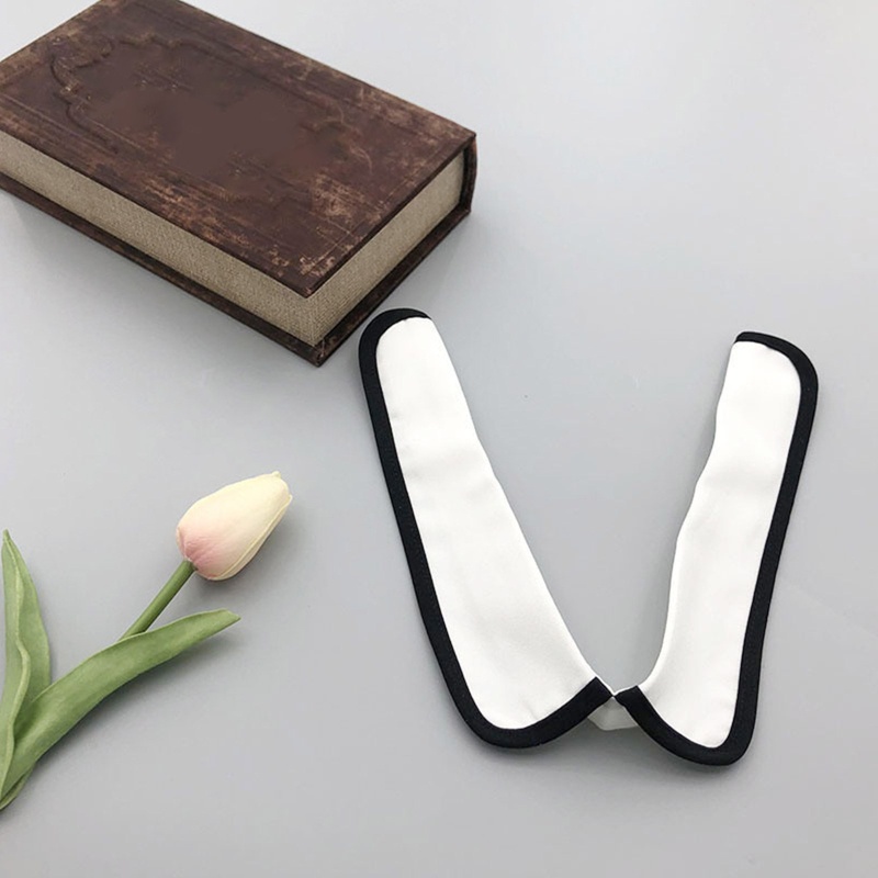 Vòng Cổ Choker Màu Trắng Đen Phối Nút Tháo Rời Được Phong Cách Vintage Thanh Lịch Cho Nữ