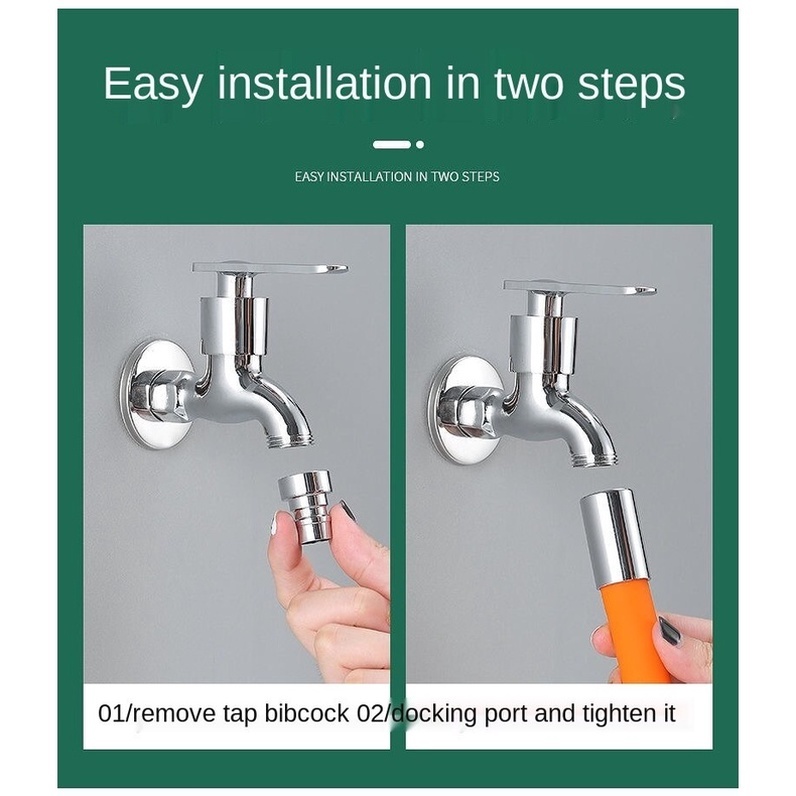 【Trong kho】Ống nối dài vòi nước linh hoạt, nối vòi bồn rửa có thể quay 720° theo mọi hướng, đầu nối dài vòi nước (dài 20/30/50cm)