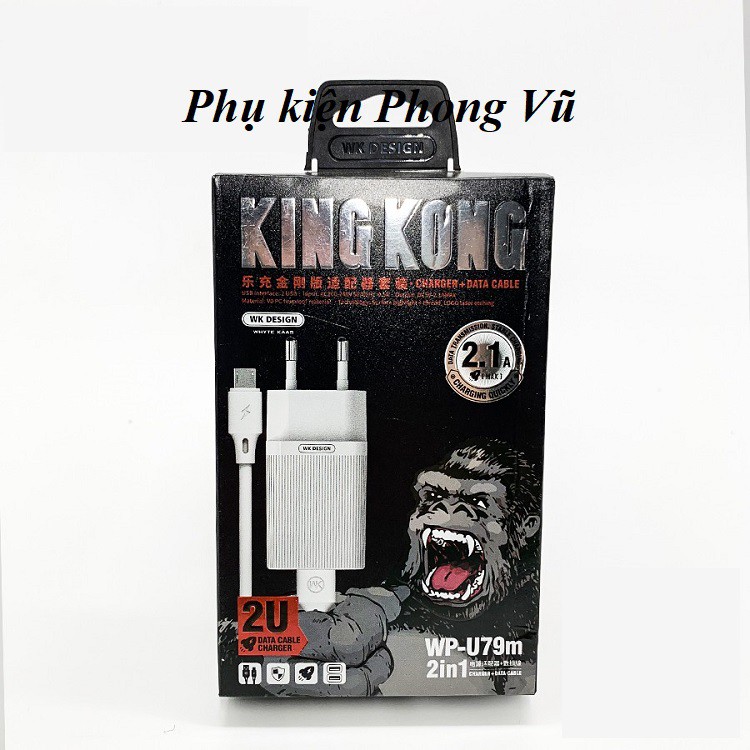 FREESHIP 50K Bộ sạc chân micro  2 Cổng WP- U79 Đa Dạng Cổng Cho samsung