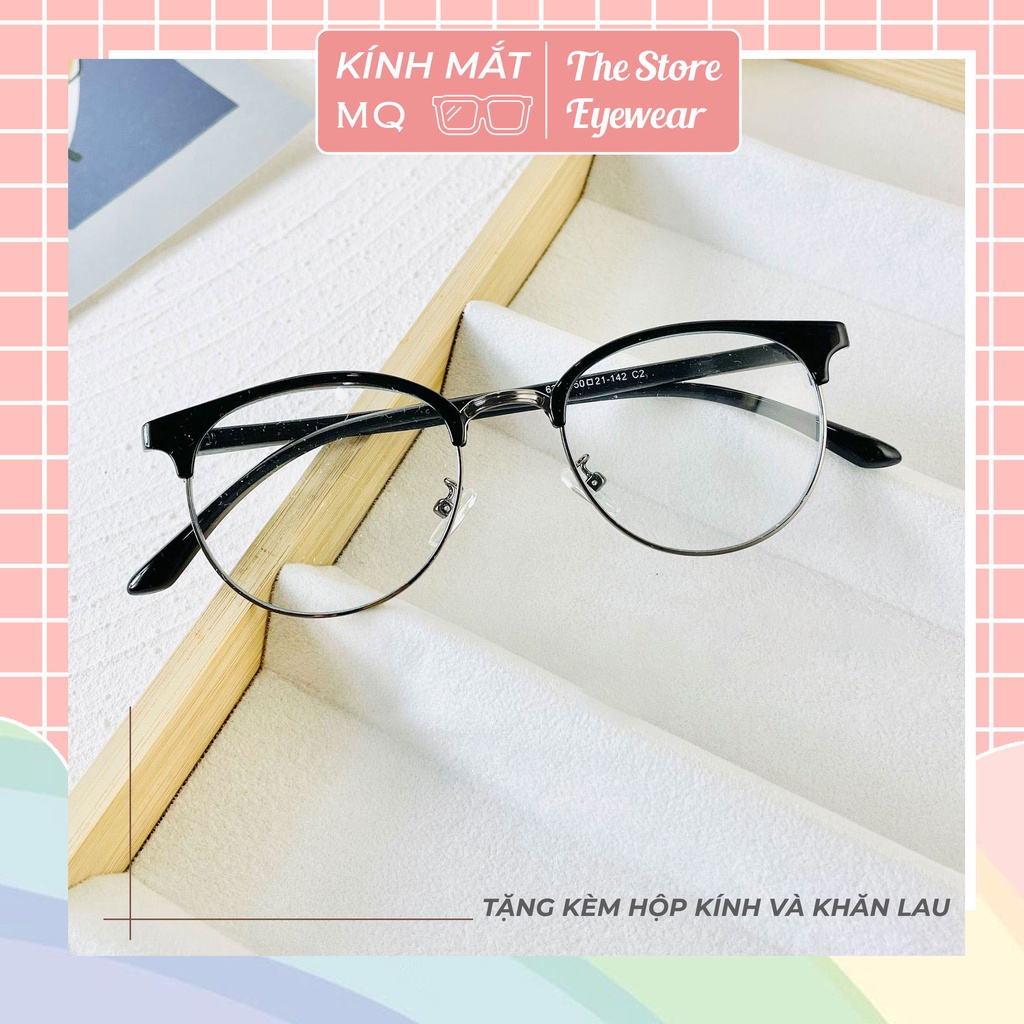Gọng kính nam nữ hot trend 2023 dáng Clubmaster 6214 Siêu hot, Kính Mắt Five Minutes