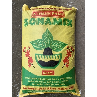  Đất sạch TRỒNG RAU 6 thành phần đã qua ủ men vi sinh DÀNH CHO RAU ĂN LÁ hoa kiểng bao 50DM3 