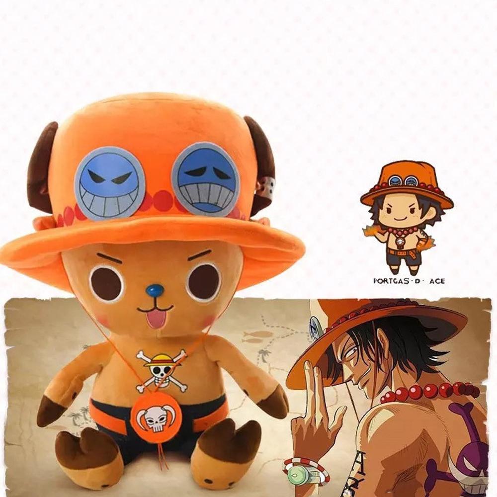 Thú Nhồi Bông Hình Nhân Vật Hoạt Hình Luffy Tony Chopper REBUY1