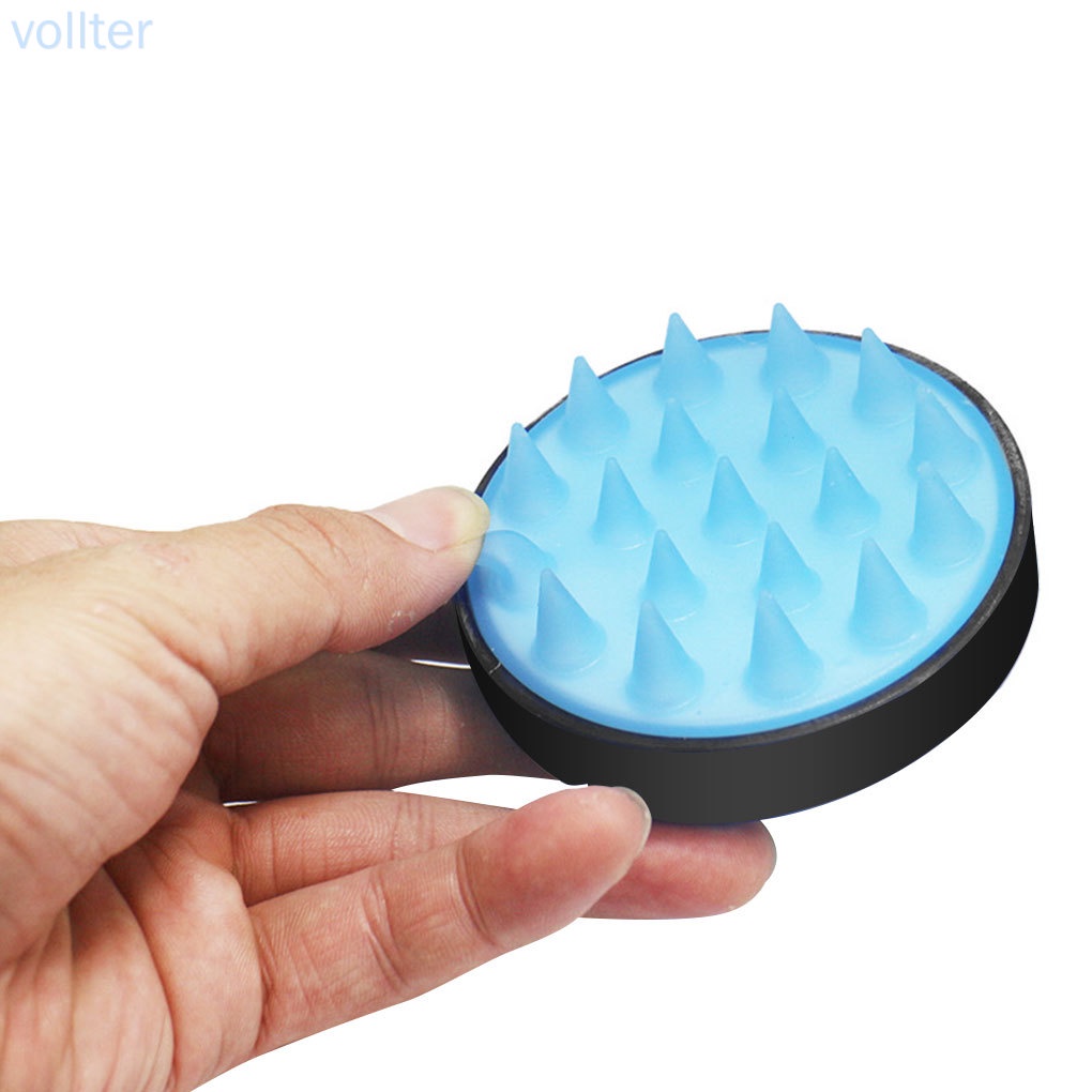 [Hàng mới về] Lược Chải Tóc Mát Xa Da Đầu Bằng Silicon Mềm Màu Đen