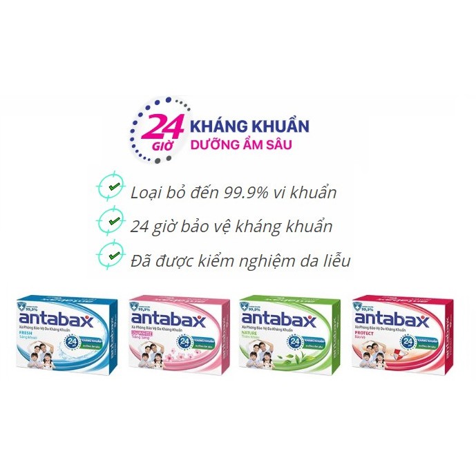 Xà phòng kháng khuẩn Antabax 85gr (chọn mùi)