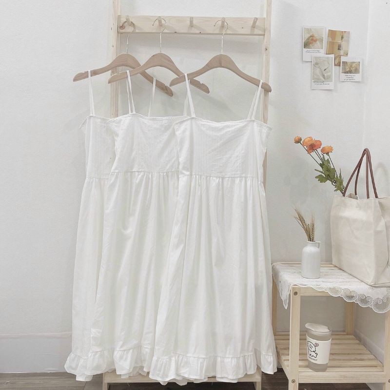 HÀNG SẴN HÀNG SẴN ĐẦM MAXI TRẮNG 2S XẾP LI NGỰC SIÊU HOT SIÊU HOT | BigBuy360 - bigbuy360.vn