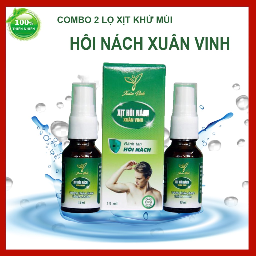 Combo 2 Chai Xịt Khử Mùi Hôi Nách Xuân Vinh ❤ FREESHIP ❤ Hiệu Quả Ngay Lần Đầu Tiên Sử Dụng  ❤ Dạng Xịt, Dung Tích 15ml
