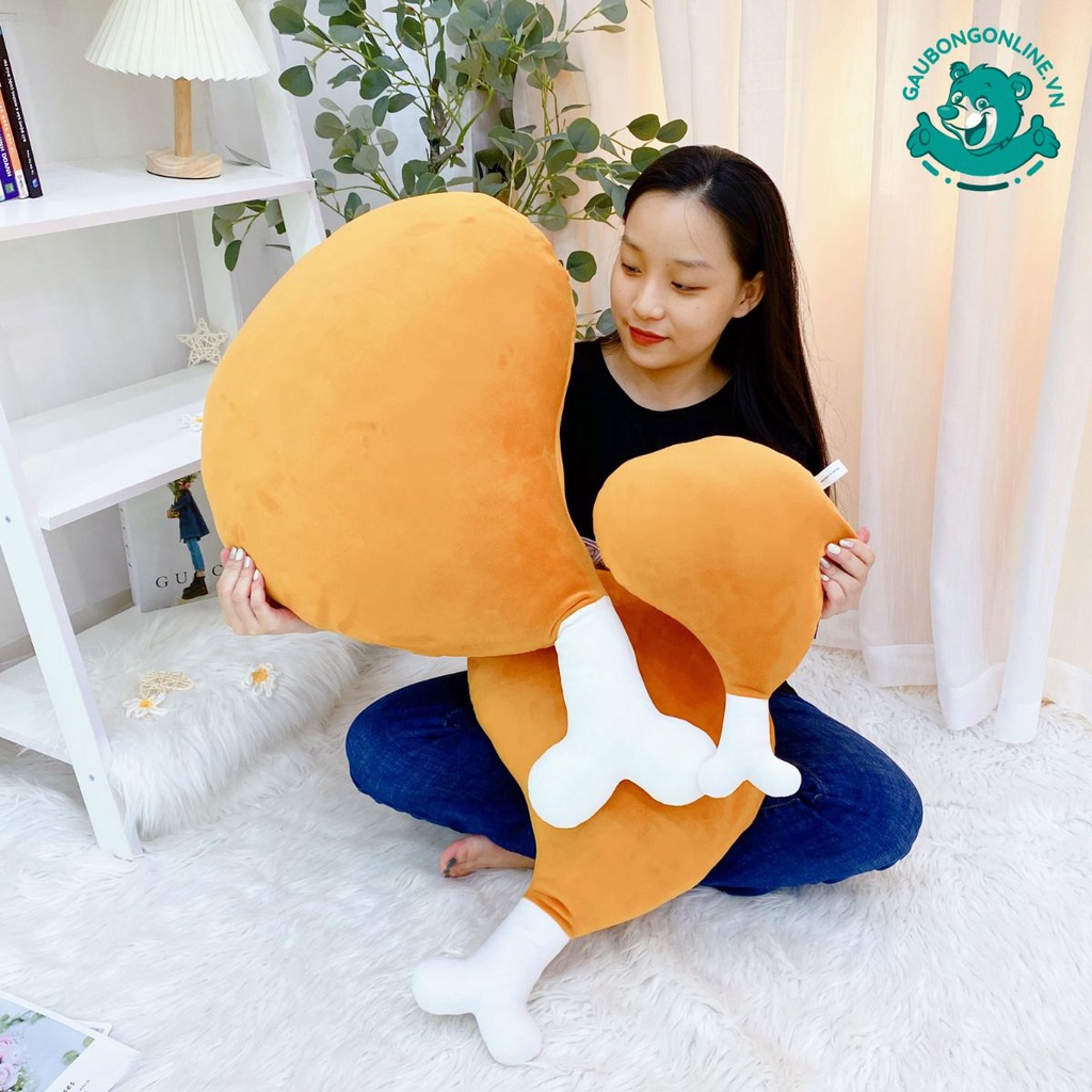 Gấu Bông Đùi Gà Nâu Dễ Thương, Chất Lượng Bông Cao Cấp - Gấu Bông Online