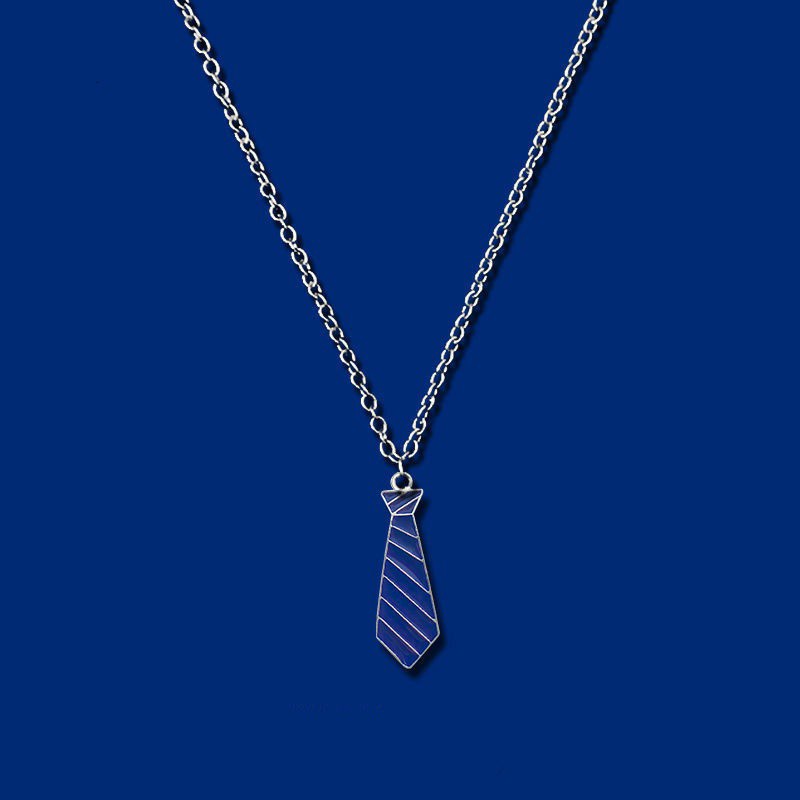 Vòng cổ Thép Titan Mặt Hình Cà Vạt Phong Cách Hip Hop Hàn Quốc Cá Tính