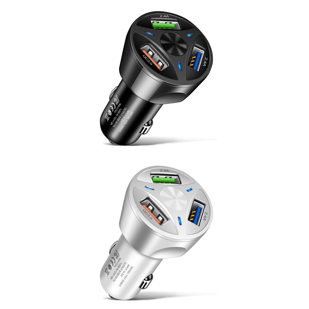 Tẩu Sạc Nhanh Qc3.0 4usb 3usb 20wpd 6 Cổng Usb Cho Xe Ô Tô