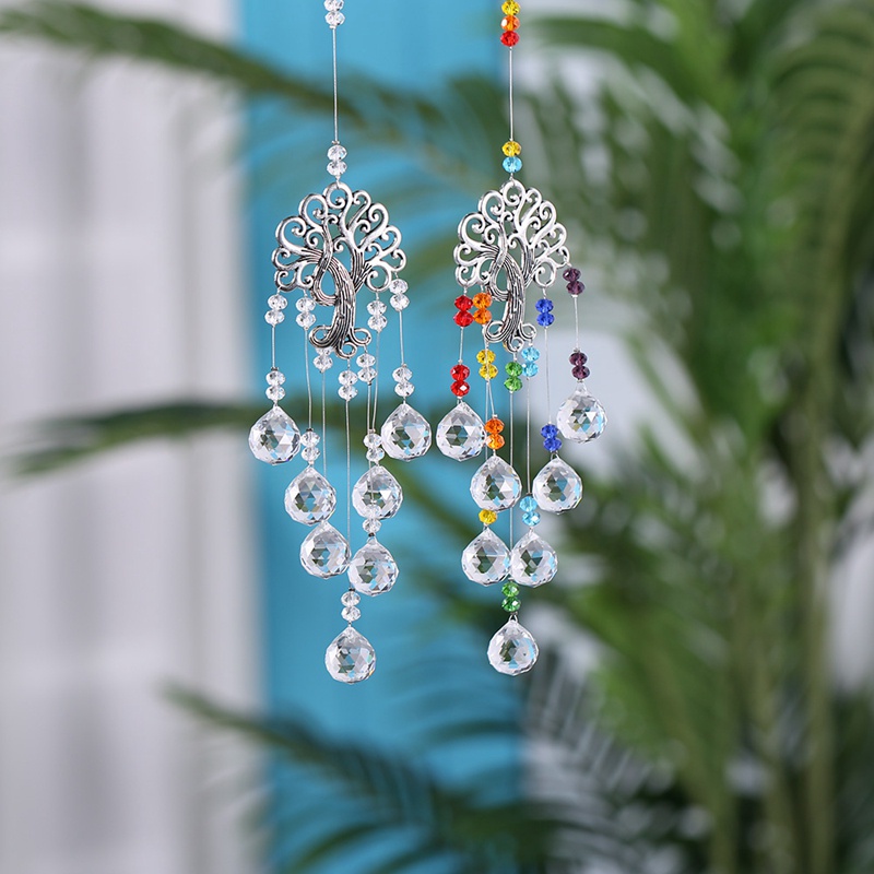 Chuông Gió Dreamcatcher Đính Pha Lê Treo Trang Trí Nhà Cửa/Văn Phòng