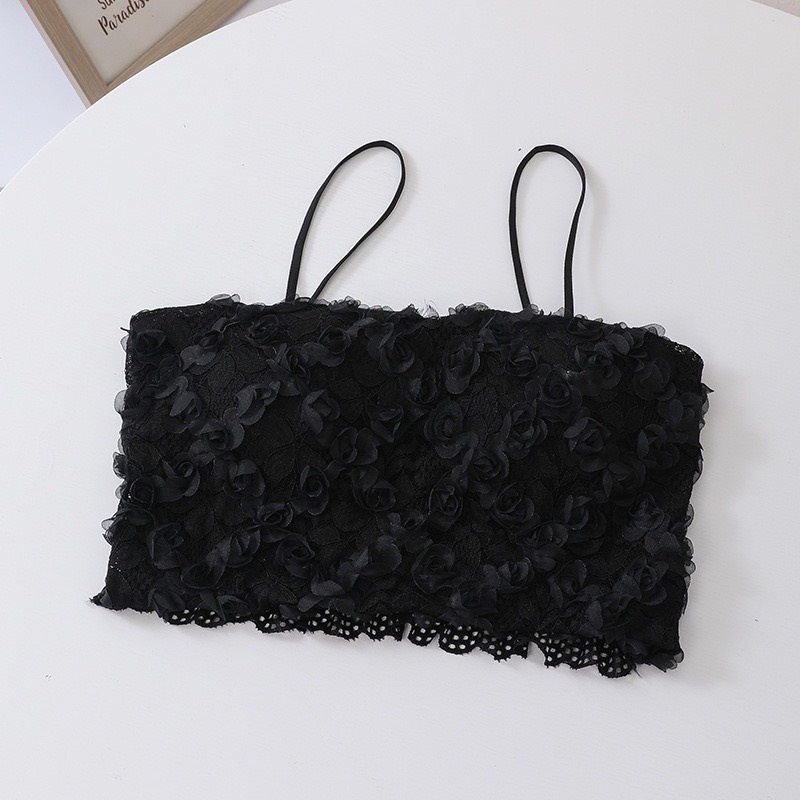 Áo bra 2 dây nữ hoa hồng , Áo ngực kèm mút mỏng xinh xăn B369