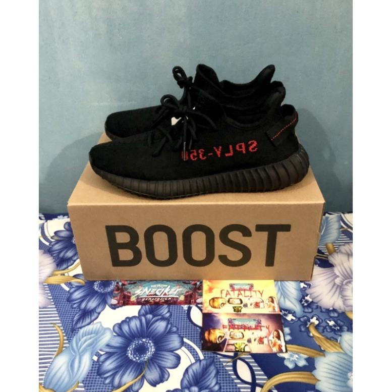 'Giày Cổ Thấp' adidas Yeezy Boost 350 V2 'Black Red' 🐸