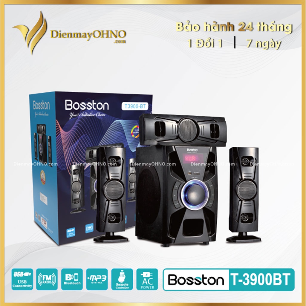 Loa Máy Tính Để Bàn BOSSTON T3900 Chính Hãng Loa Nghe Nhạc Máy Vi Tính Bàn Laptop PC LED RGB Bluetooth - Điện Máy OHNO