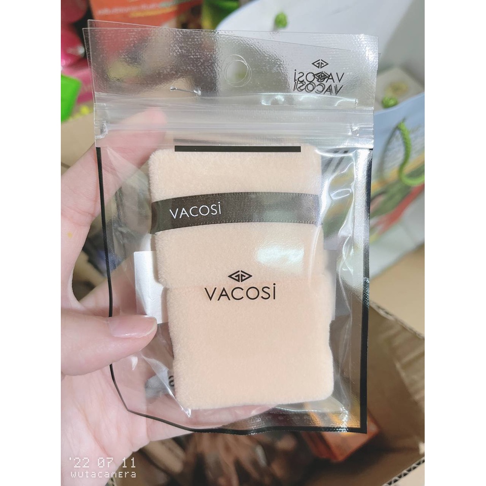 Bịch 2 bông phấn vacosi khô vuông nhỏ