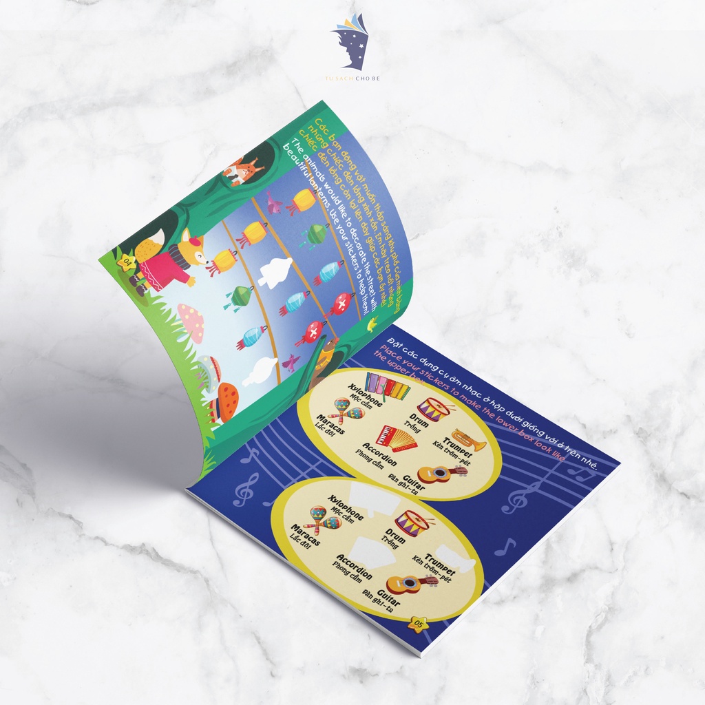 Sách -Bộ 6 cuốn: Miếng dán Thông minh cho bé Phát triển tư duy IQ - My First Sticker Book